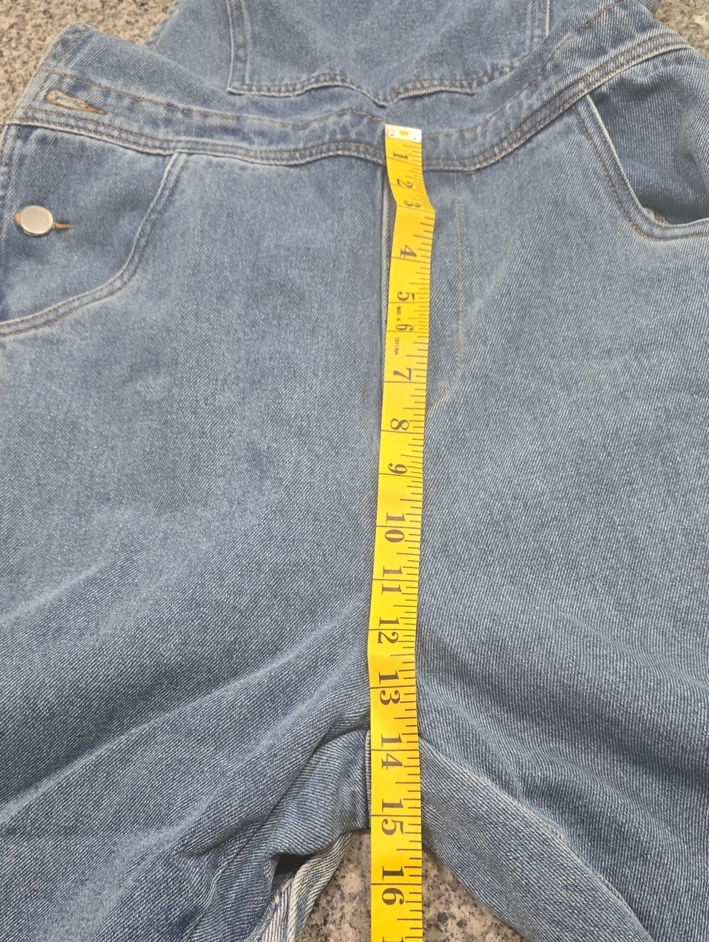 NWT WeWoreWhat Basic Overalls Size Medium Denim Light Wash Blue - Picture 9 of 10